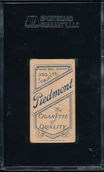 1909-1911 T206 Elberfeld, Fielding, Piedmont Cigarettes SGC 50