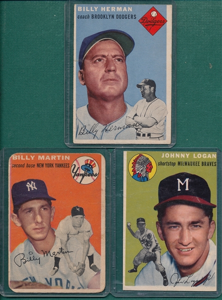1954 Topps Lot of (5) W/ Irvin