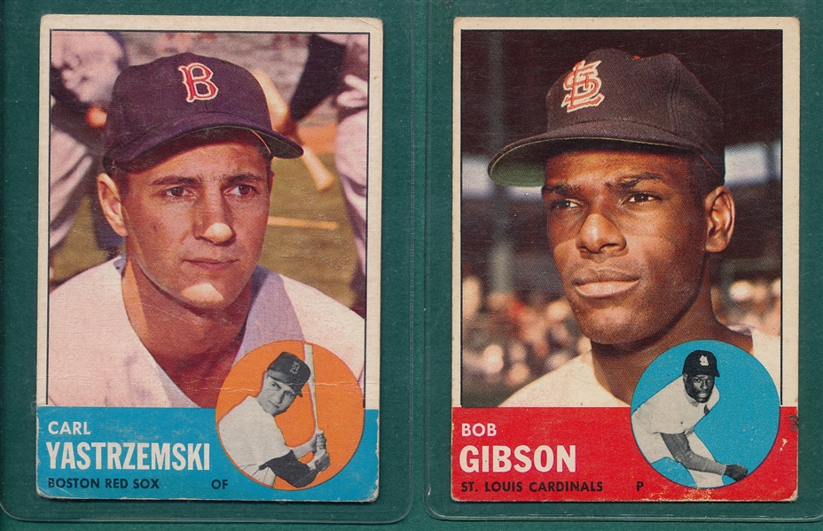 1963 Topps Lot of (39) W/ Gibson & Yastrzemski