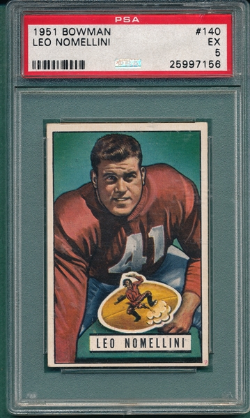 1951 Bowman Football #140 Nomellini PSA 5