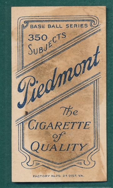 1909-1911 T206 Davis Piedmont Cigarettes 