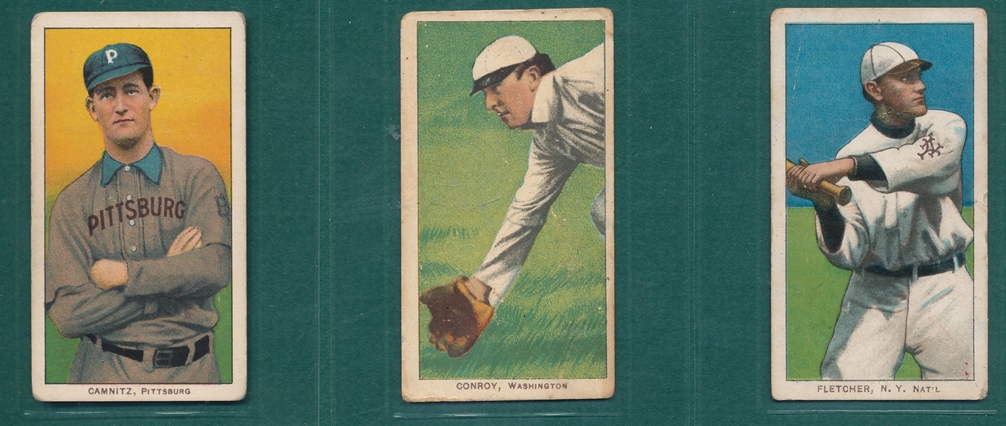 1909-1911 T206 Lot of (3) W/ Fletcher
