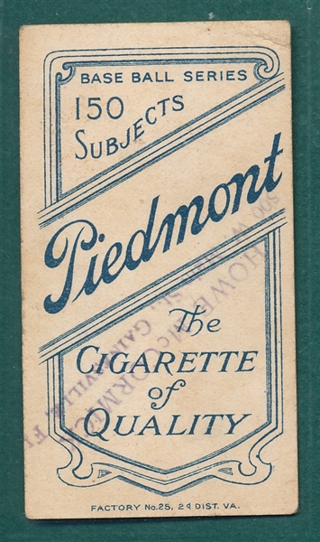 1909-1911 T206 Bransfield, Piedmont Cigarettes *Howard McCormick Stamp*