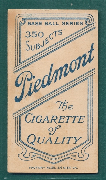 1909-1911 T206 Butler Piedmont Cigarettes 