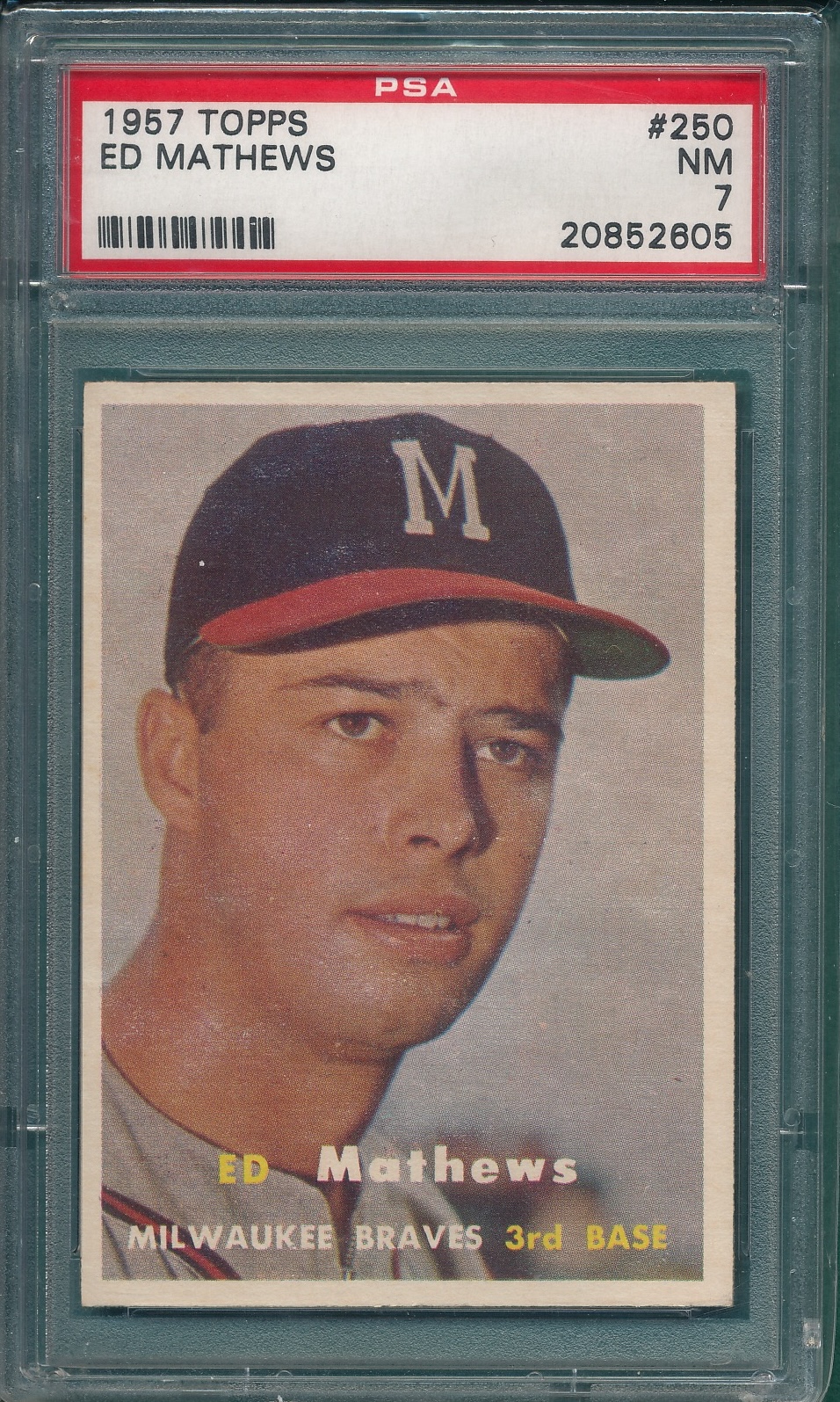 Lot Detail - 1957 Topps #250 Ed Mathews PSA 7