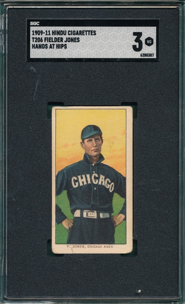 1909-1911 T206 Jones, Hands On Hips, Hindu Cigarettes SGC 3
