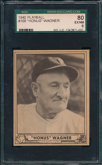 1940 Play Ball #168 Honus Wagner SGC 80