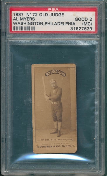 1887 N172 #338-2 Al Myers PSA 2 (MC)