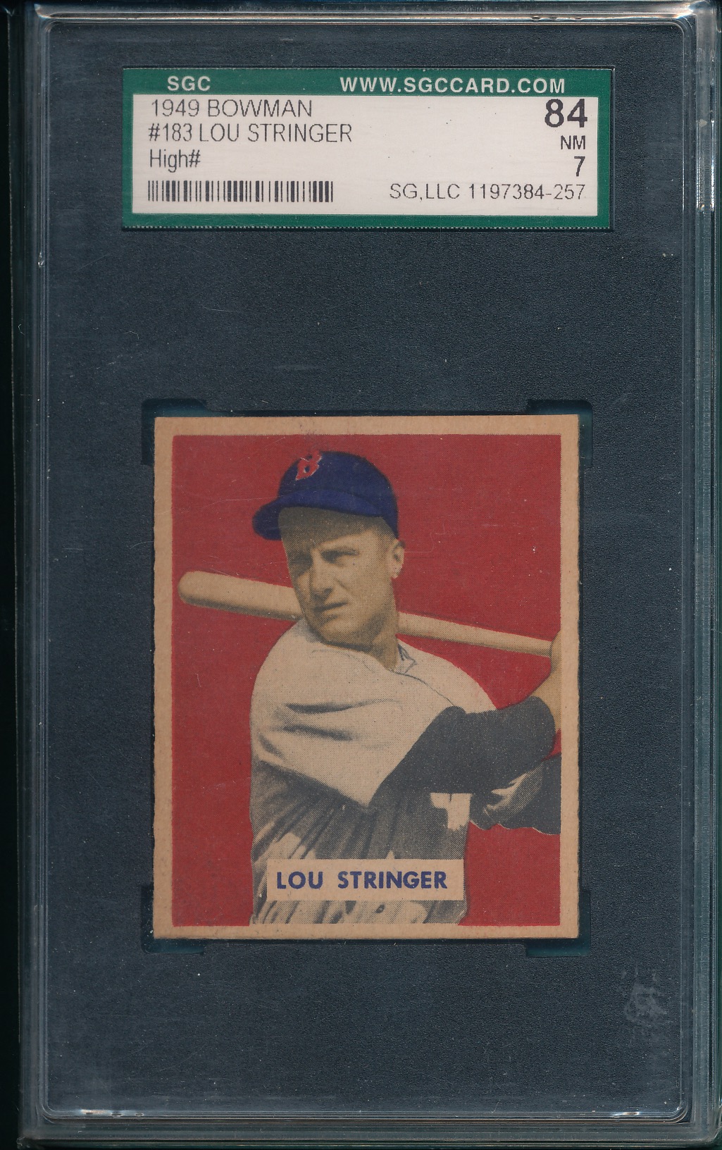 Lot Detail - 1949 Bowman #183 Lou Stringer SGC 84