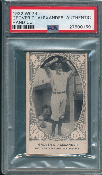 Lot Detail - 1922 W573 Grover C. Alexander PSA Authentic