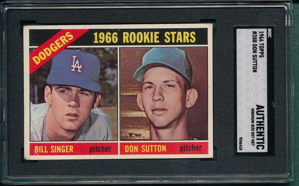 Lot Detail - 1966 Topps #288 Sutton SGC Authentic *Rookie*