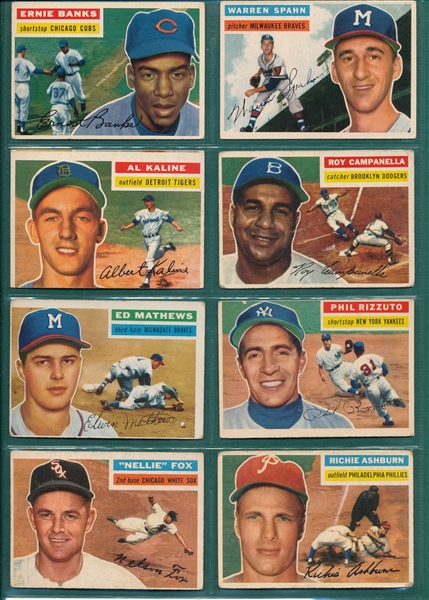 1956 Topps Baseball Complete Set (340) W/ (11) Team Variations