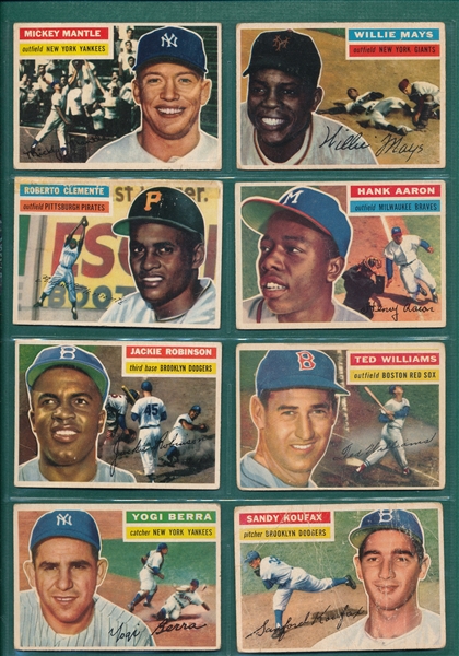 1956 Topps Baseball Complete Set (340) W/ (11) Team Variations