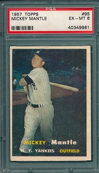 1957 Topps #95 Mickey Mantle PSA 6