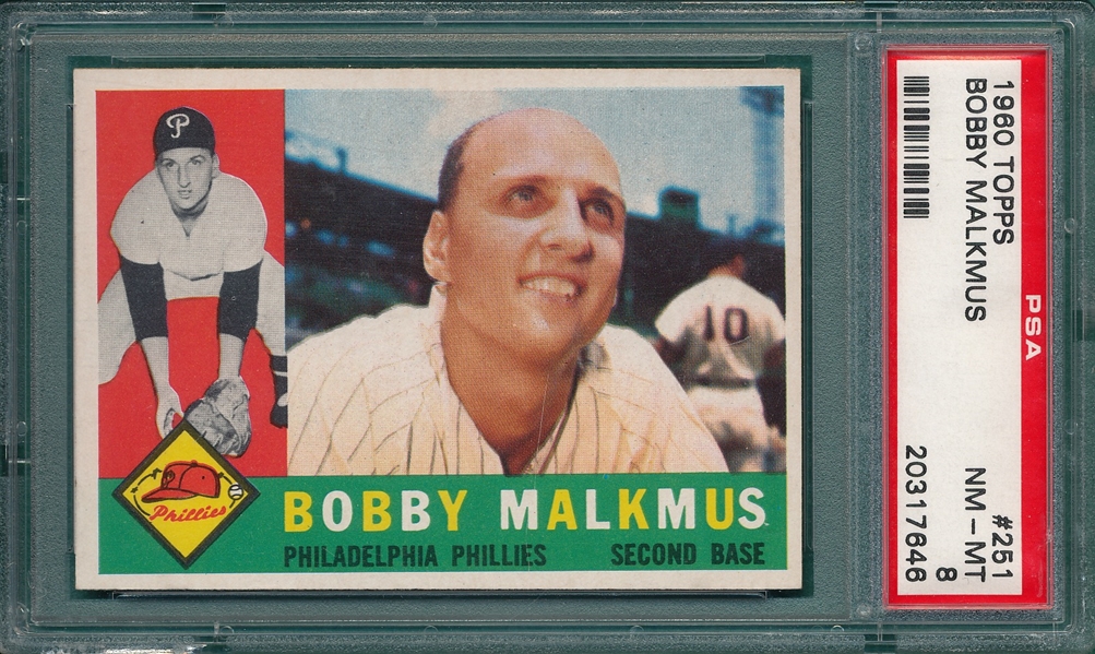 1960 Topps #251 Bobby Malkmus  PSA 8
