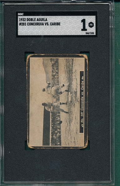 1932 Doble Aguila #281 Concordia Vs Caribe SGC 1