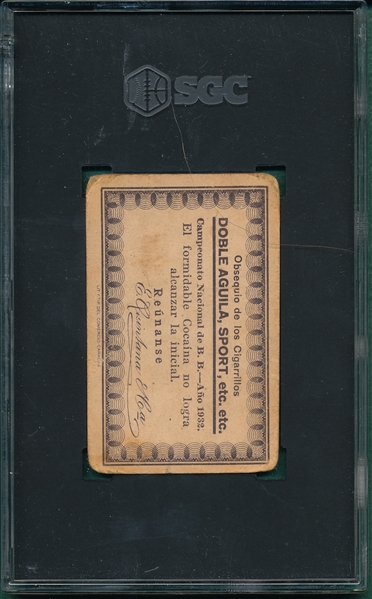 1932 Doble Aguila #281 Concordia Vs Caribe SGC 1