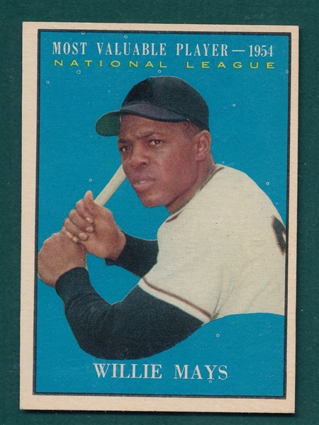 1961 Topps #482 Willie Mays, MVP