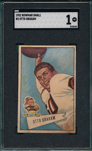 1952 Bowman Football #2 Otto Graham SGC 1