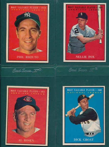 1961 Topps MVPs Lot of (8) W/ Banks & Berra