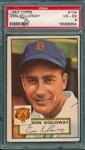 1952 Topps #104 Don Kolloway PSA 4