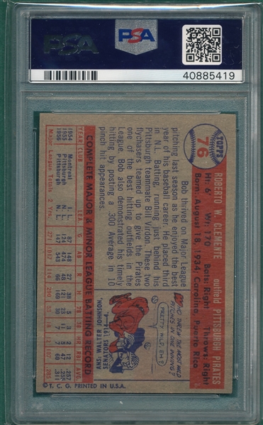 1957 Topps #76 Bob Clemente PSA 6.5