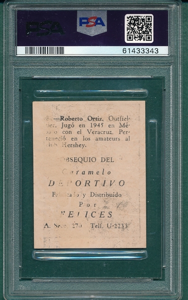 1945-46 Caramelo Deportivo #82 Roberto Ortiz PSA 1