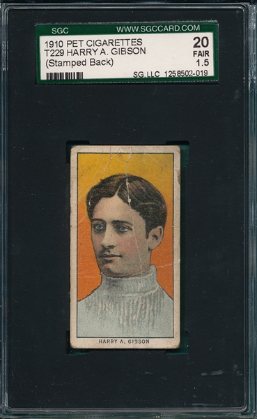 1910 T229 Harry Gibson Pet Cigarettes SGC 20