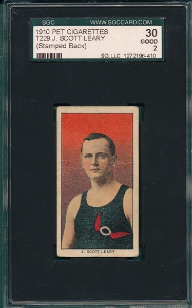 1910 T229 J. Scott Leary Pet Cigarettes SGC 30