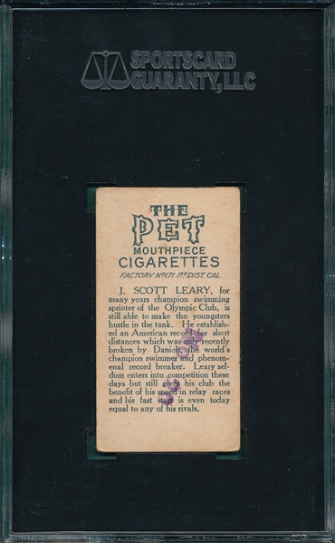 1910 T229 J. Scott Leary Pet Cigarettes SGC 30
