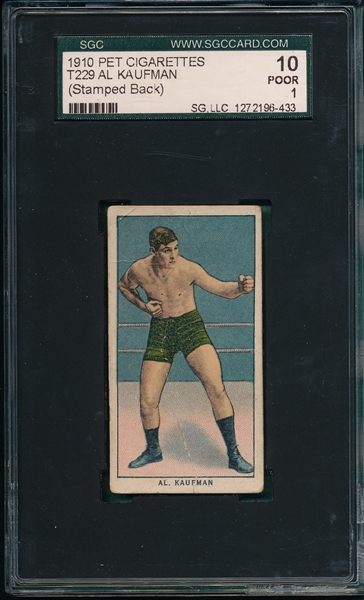 1910 T229 Al Kaufman Pet Cigarettes SGC 10