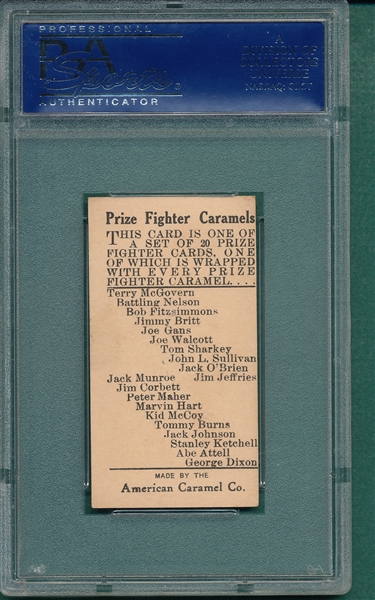 1910 E75 Jim Corbett American Co. PSA 5