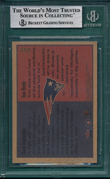 2000 Fleer Tradition #352 Tom Brady BVG 9 *Rookie*