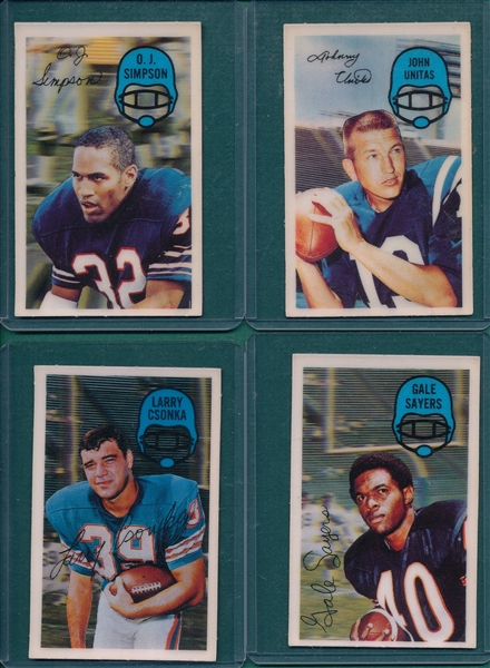 1970 Kellogg's Football Complete Set (60) W/ Simpson, Rookie