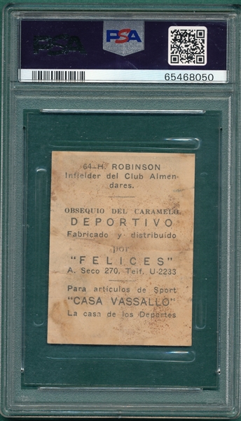 1945-46 Caramelo Deportivo #60 H. Robinson PSA 1