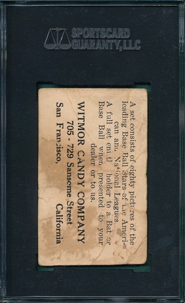 1922 Witmor Candy Dave Bancroft SGC 10