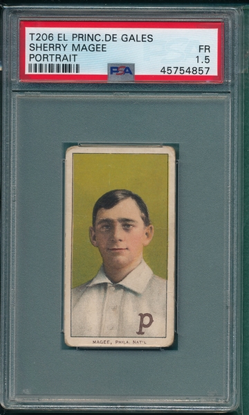 1909-1911 T206 Magee, Portrait, El Principe De Gales, PSA 1.5