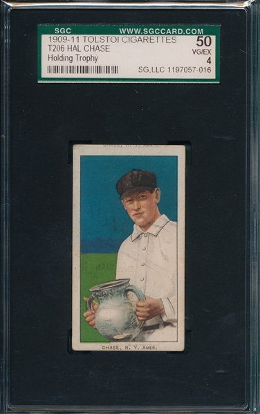 1909-1911 T206 Chase, Trophy, Tolstoi Cigarettes SGC 50