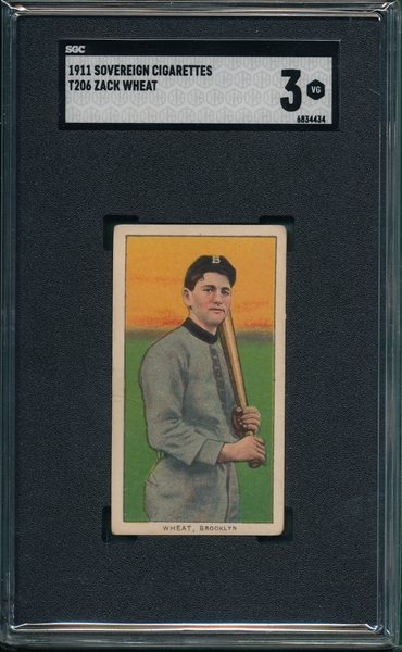 1909-1911 T206 Wheat Sovereign Cigarettes SGC 3