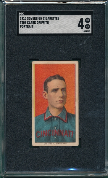 1909-1911 T206 Griffith, Portrait, Sovereign Cigarettes SGC 4