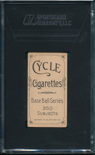 1909-1911 T206 Engle Cycle Cigarettes SGC 3