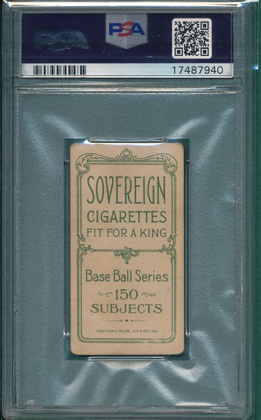 1909-1911 T206 Bresnahan, Portrait, Sovereign Cigarettes PSA 4