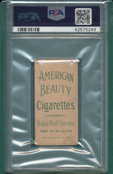1909-1911 T206 Jennings, One Hand, American Beauty Cigarettes PSA 1.5 *460 Series*