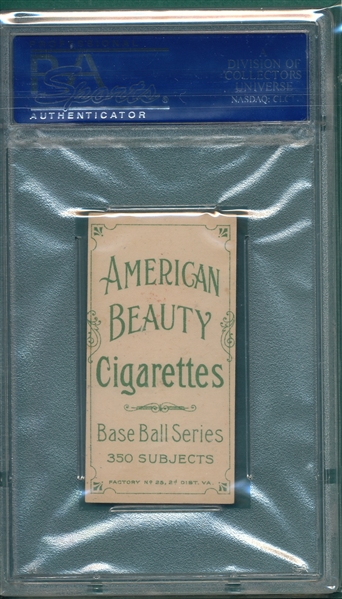 1909-1911 T206 Knight, Portrait, American Beauty Cigarettes PSA 3