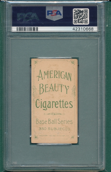 1909-1911 T206 Young, Irv, American Beauty Cigarettes PSA 4