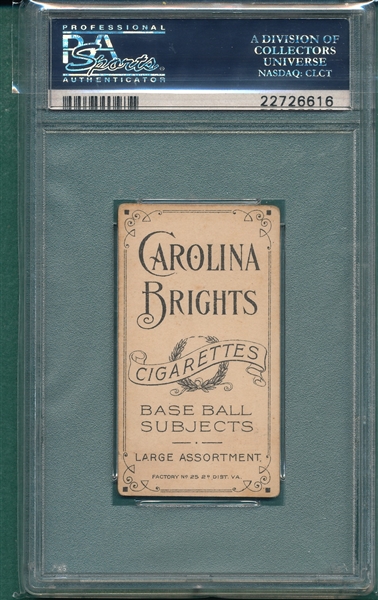 1909-1911 T206 Beck Carolins Brights Cigarettes PSA 3