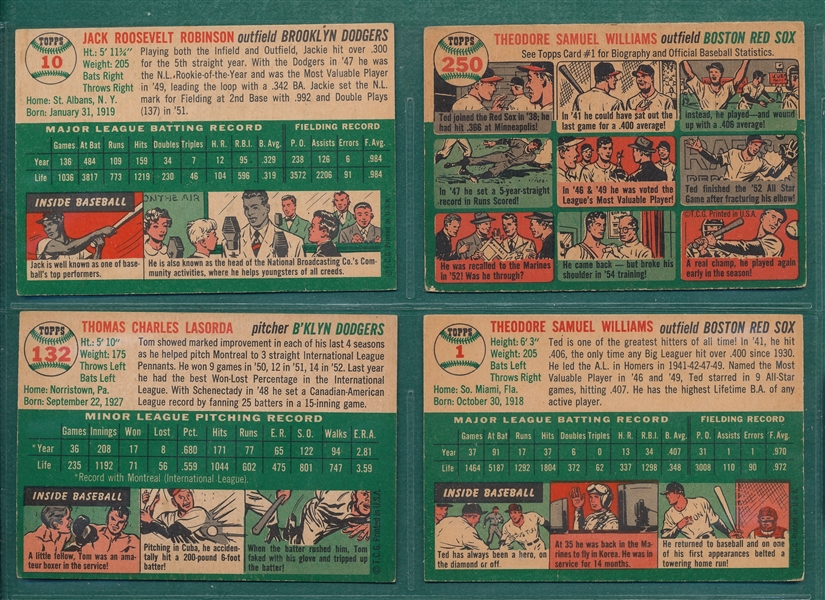 1954 Topps Baseball Complete Set (250)