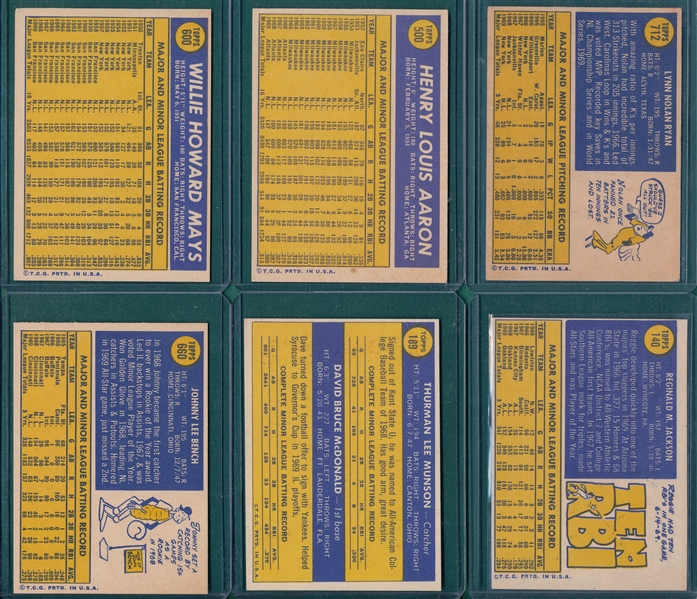 1970 Topps Baseball Complete Set (720) 