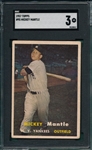 1957 Topps #95 Mickey Mantle SGC 3
