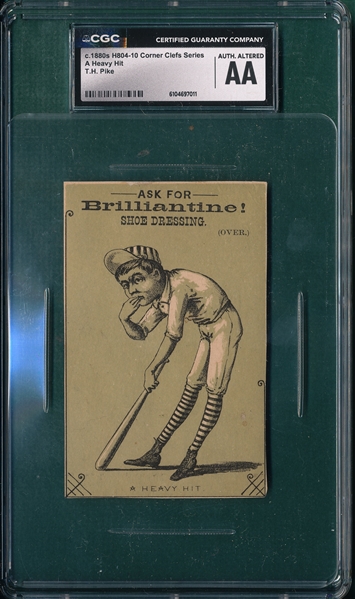 1880s H804-10 Corner Clefs Series, A Heavy Hit, CGC Authentic